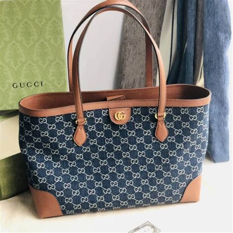 gucci gg running tote|gucci ophidia denim tote.